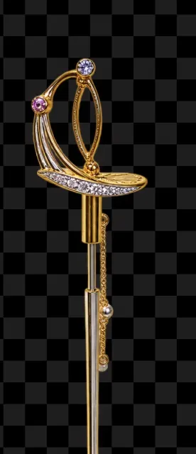 Brosche /Jabot Nadel18 Karat Gold